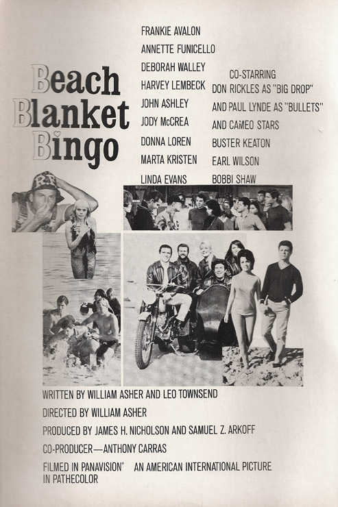 1965 Beach Blanket Bingo Comic inside cover
