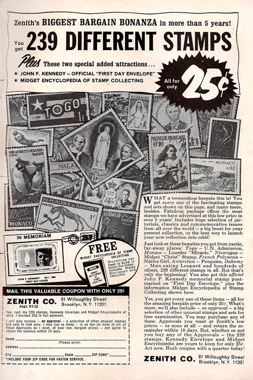 1966 Gidget Comic no.2 inside back cover