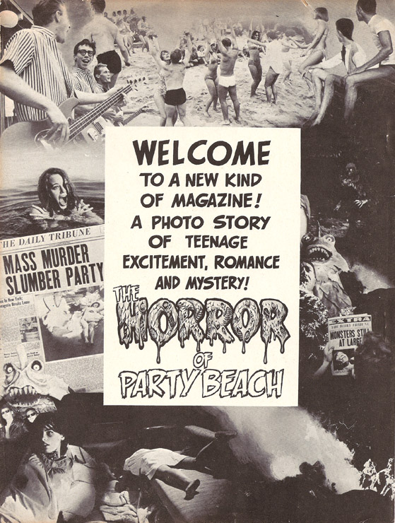 1964 Horror of Party Beach Comic back cover